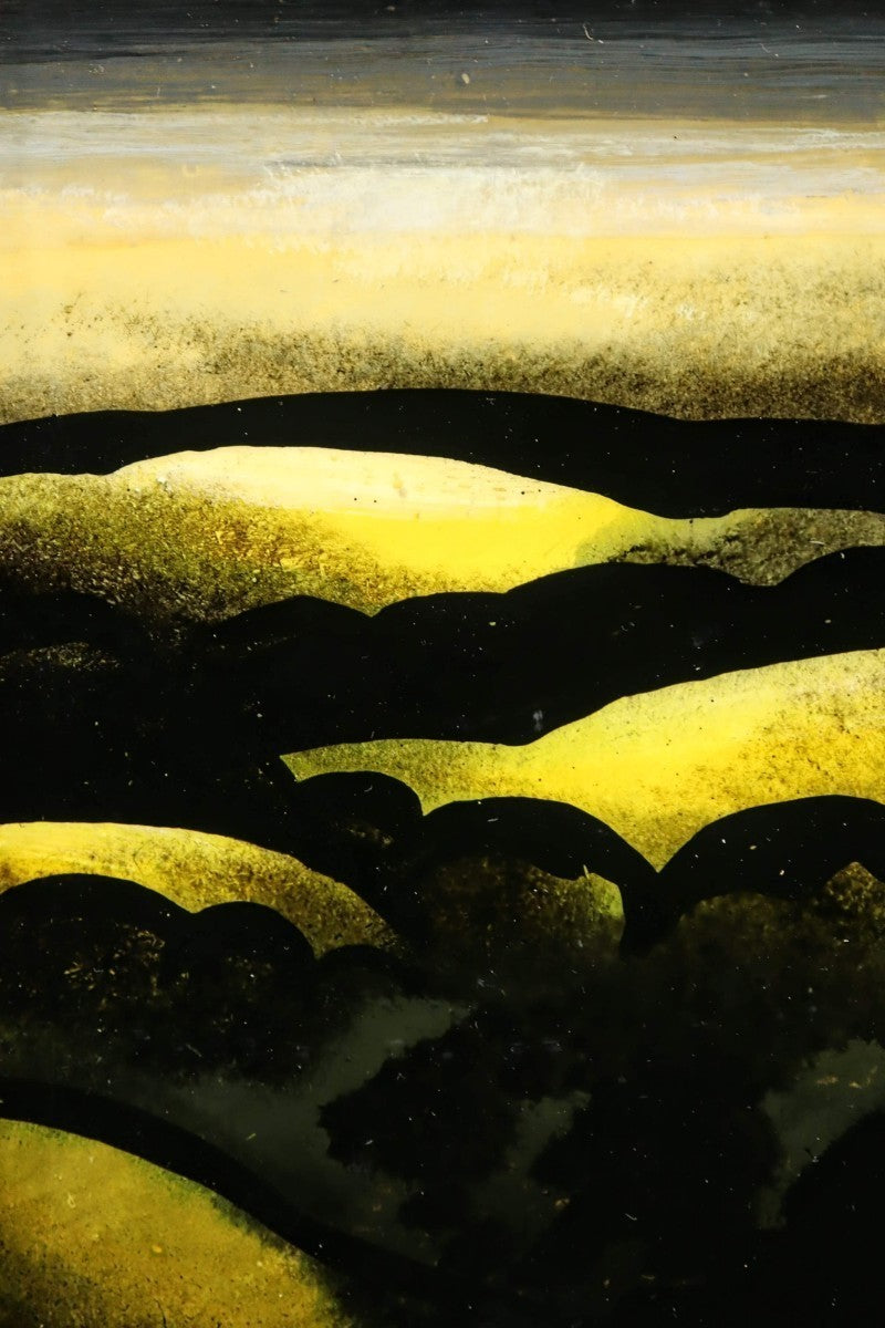 Rare Eyvind Earle Original Painting Oil On Panel "Golden Meadows"  Hand Signed