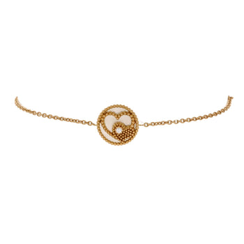 Christian Dior Rose Des Vents Heart Motif Bracelet 18K Yellow Gold With Diamond