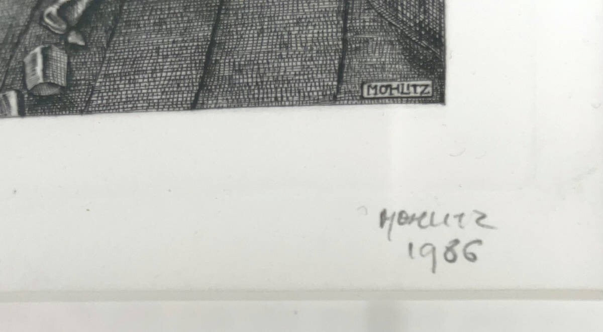 Philippe Mohlitz - Archeology 1986 Original Etching Signed Numbered Framed