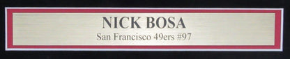 Nick Bosa Autographed 16X20 Photo San Francisco 49Ers Framed Beckett 179403