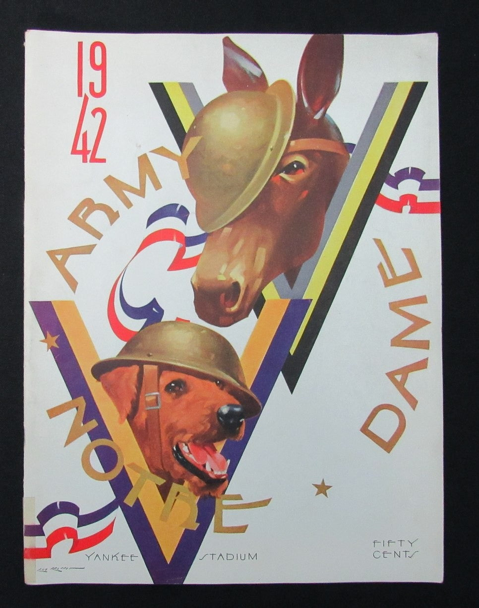 11/7/1942 Army Vs. Notre Dame College Program 186013