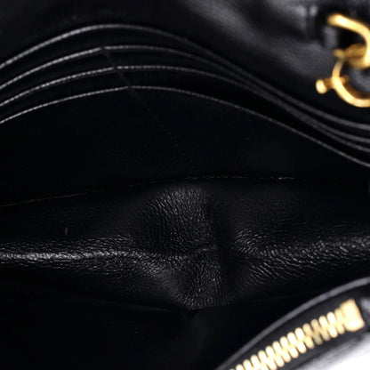 Saint Laurent Classic Monogram Wallet On Chain Matelasse Chevron Leather Small