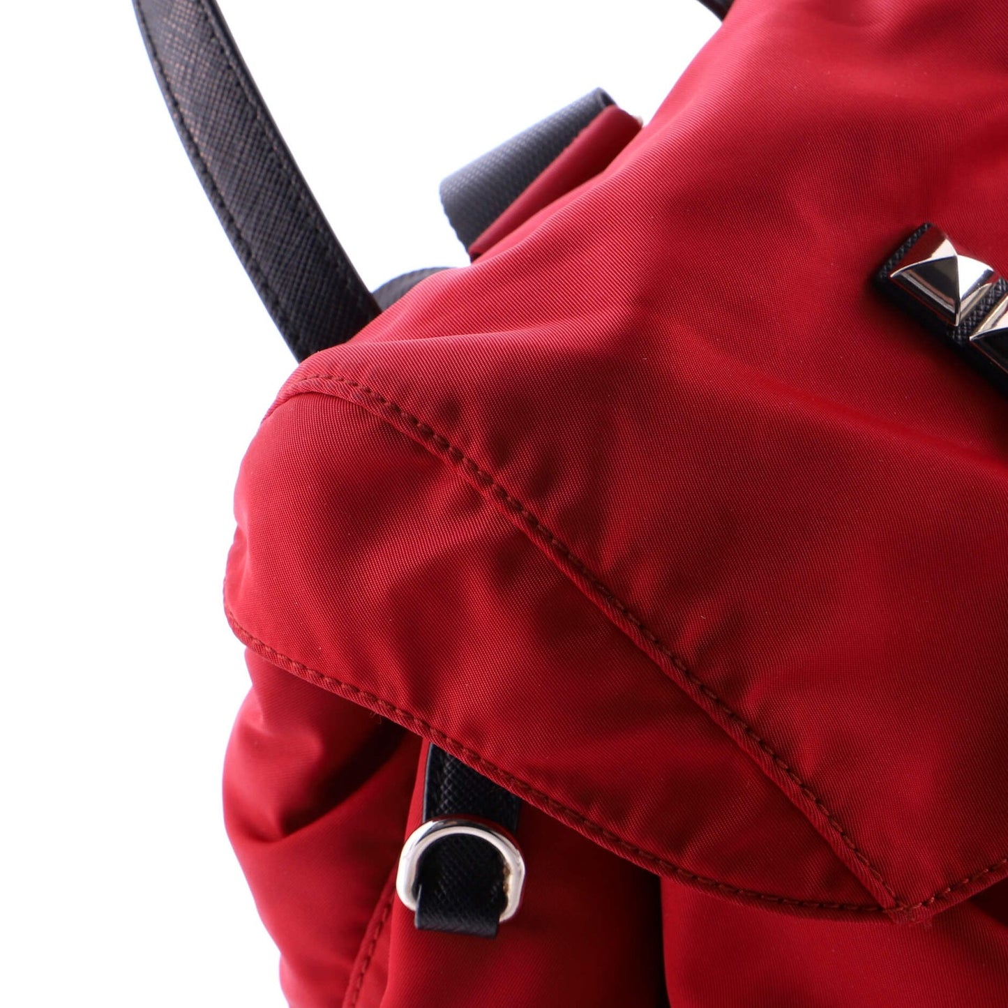 Prada New Vela Backpack Tessuto With Studded Leather