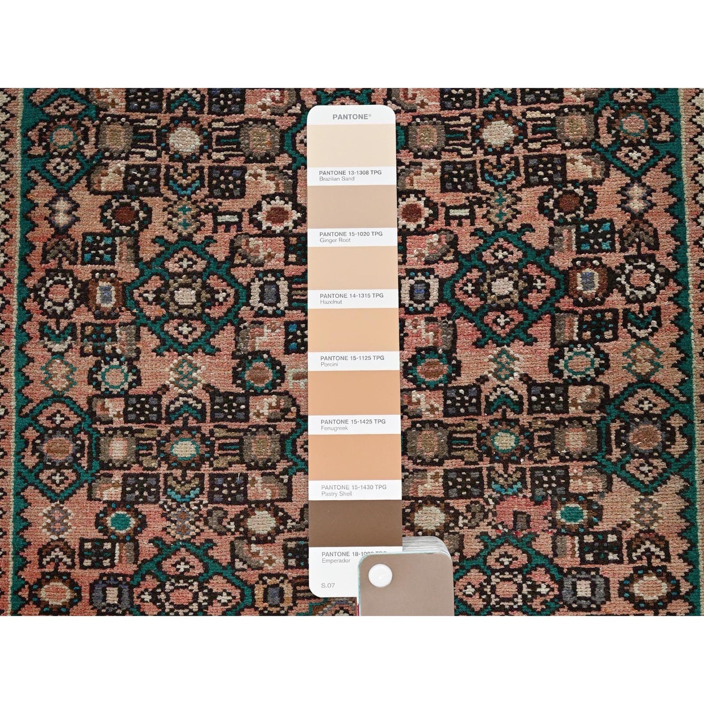 3'X8'1" Peach Vintage Zoroastrian Khamadan Hand Knotted Wool Runner Rug