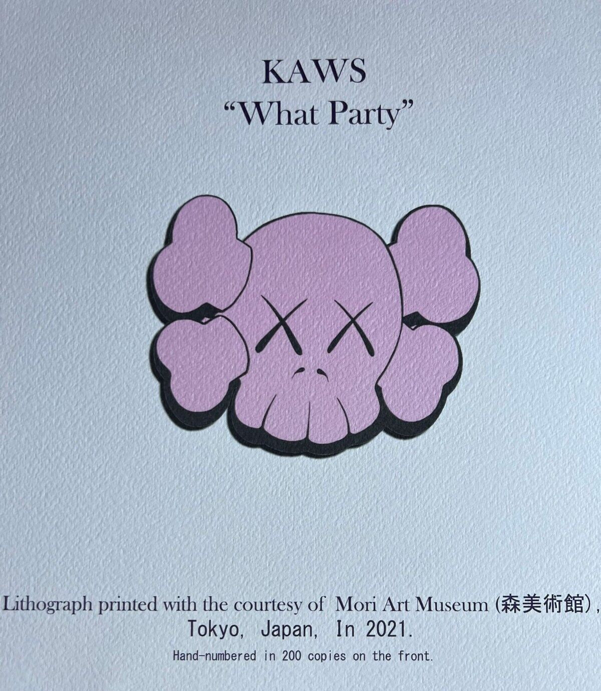 Kaws Lithograph Coa Mori Art Museum Limited Edition