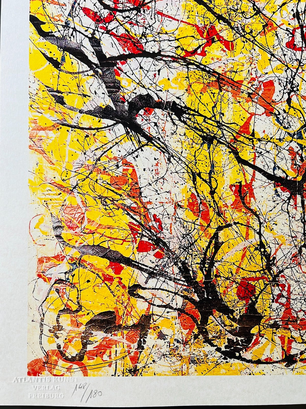 Jackson Pollock Action Painting Coa Signed Numbered In Pencil Limited Edition