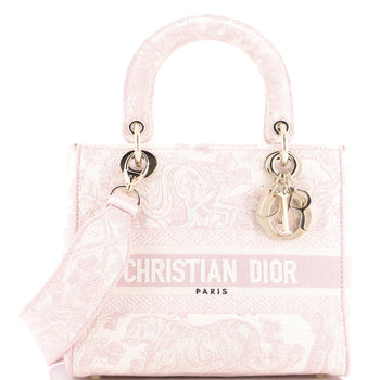 Christian Dior Toile De Jouy Lady D-Lite Bag Embroidered Canvas