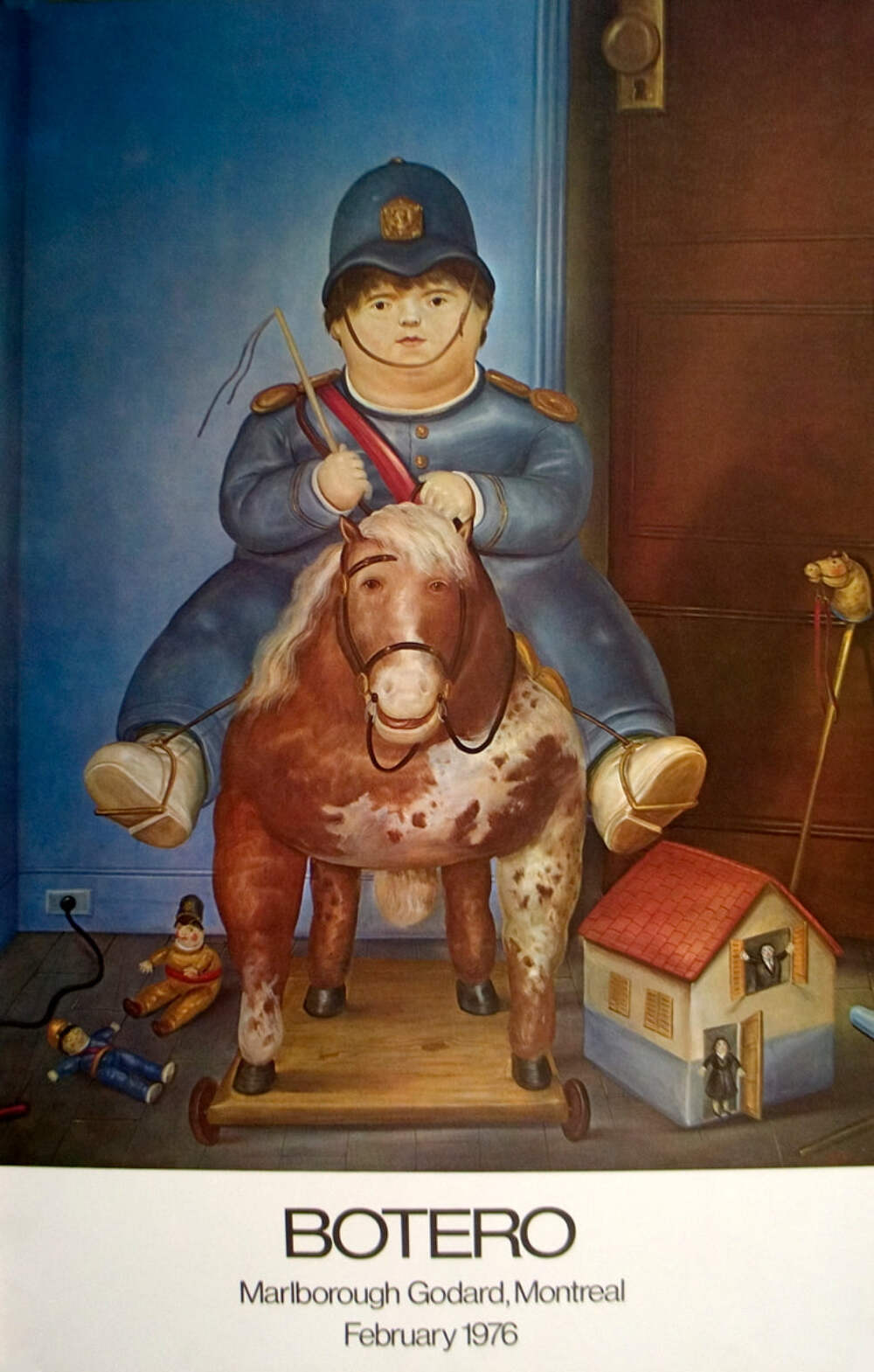 Fernando Botero Pedrito " Poster Contemporary Blue Brown