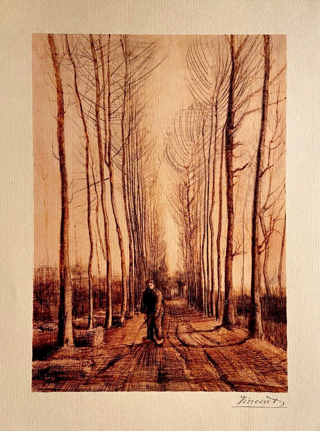 Vincent Van Gogh Museum Lithograph From A Painting Coa Signed Op Edvard Munch