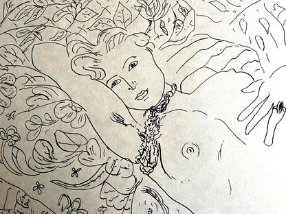 Henri Matisse Lithograph Hand Made Contract Hand