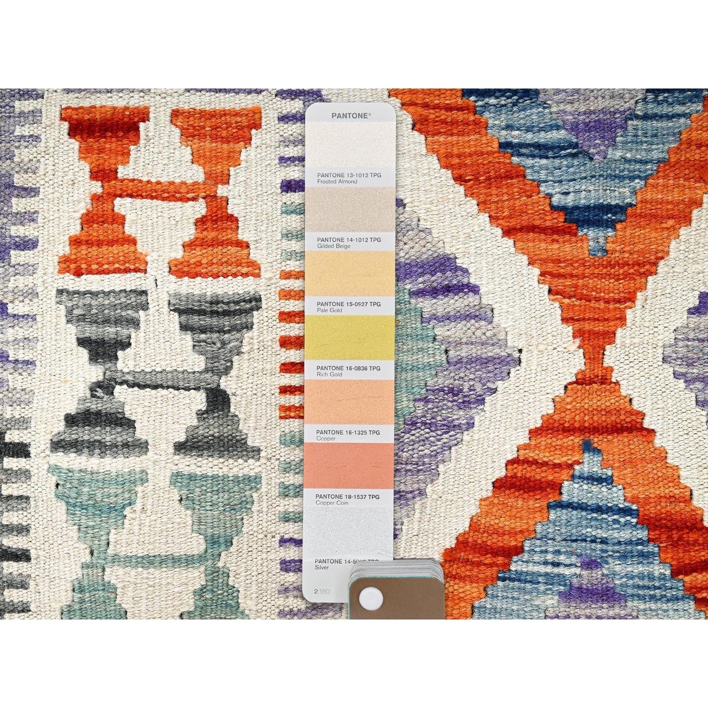 2'10"X8'4" Colorful Afghan Kilim 100% Wool Rug Flat Weave Hand Woven Runner