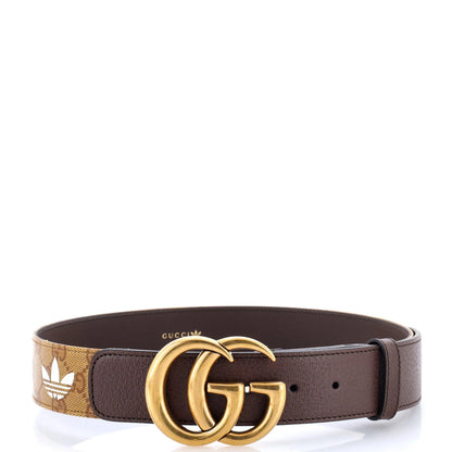 Gucci X Adidas Gg Marmont Belt Gg Coated Canvas And Leather