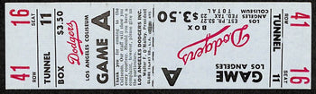 Vintage 1959 Nl Tie Breaker Full Ticket Dodgers