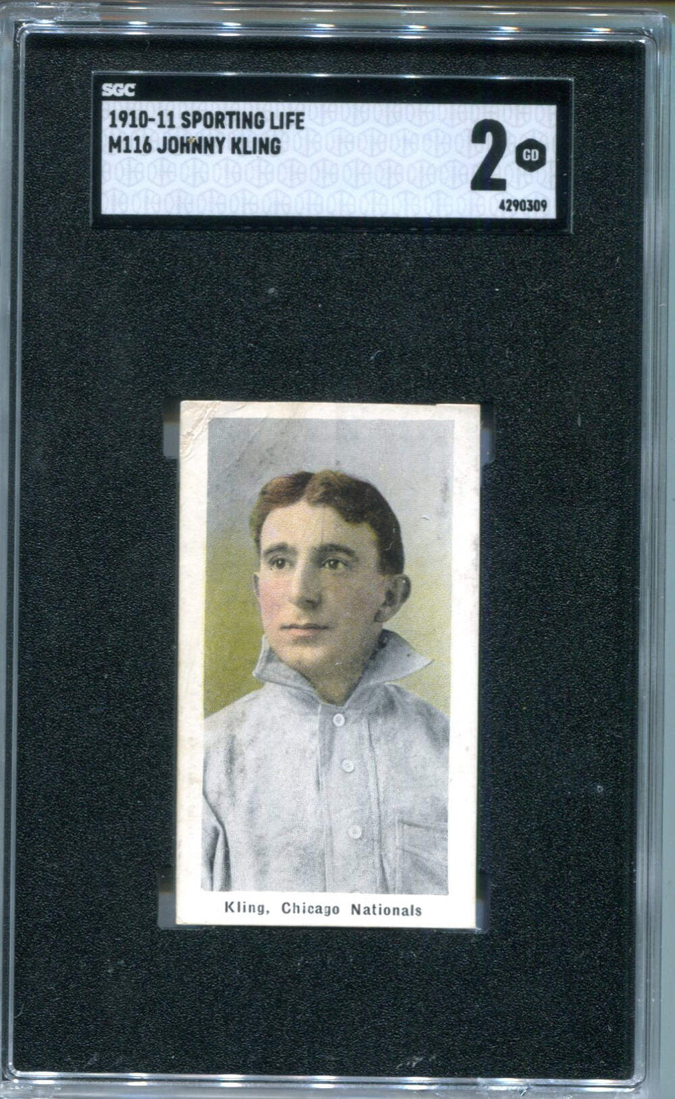 1910 Sporting Life #M116 Johnny Kling Sgc 2 Card