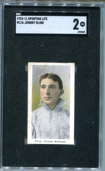 1910 Sporting Life #M116 Johnny Kling Sgc 2 Card