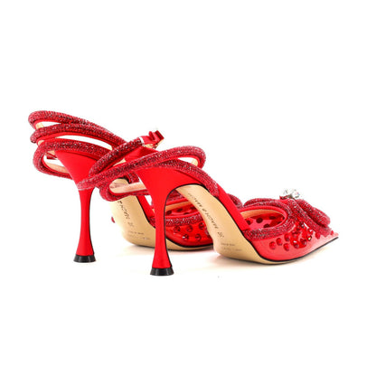 Mach & Mach Women'S Double Bow Ankle Strap Pumps Pvc 110