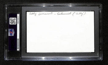 Cathy Guisewite Signed/Inscribed Index Card Cartoonist 