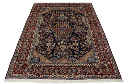 Vintage Oriental Rug Classic Floral Geometric