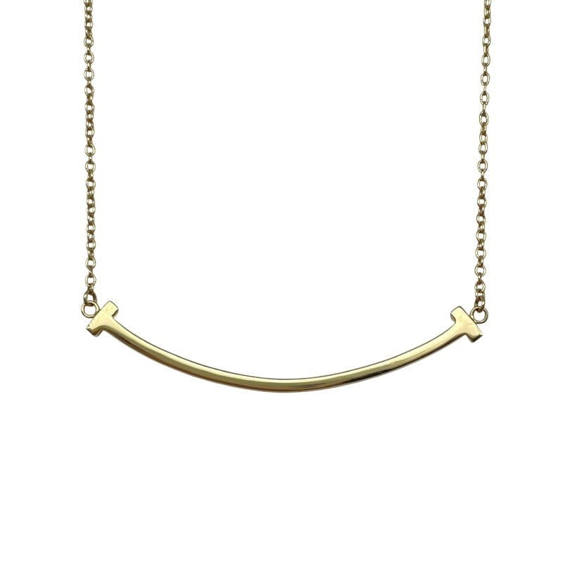 Tiffany & Co. T Smile Small Necklace Gold K18Yg