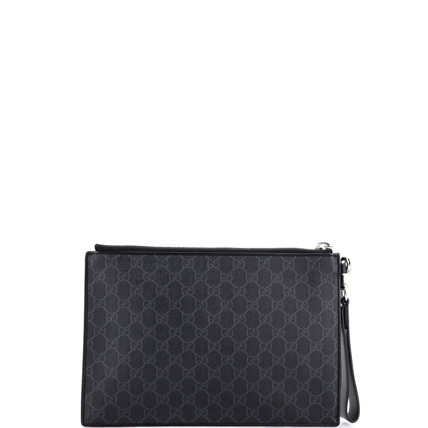 Gucci Night Courrier Pouch Gg Coated Canvas With Applique