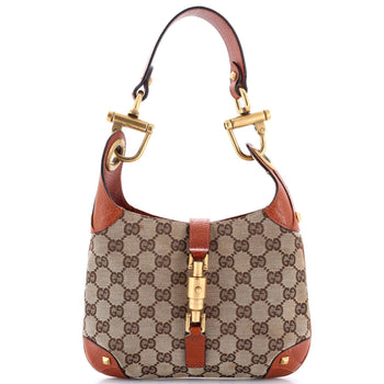 Gucci Piston Lock Jackie Hobo Gg Canvas Mini