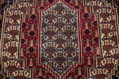 4X6 Ft Handmade Vintage Tribal Geometric Wool