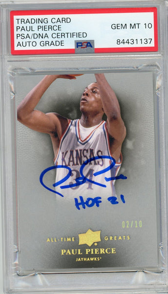 Paul Pierce "Hof 21" Autographed 2013 Upper Deck