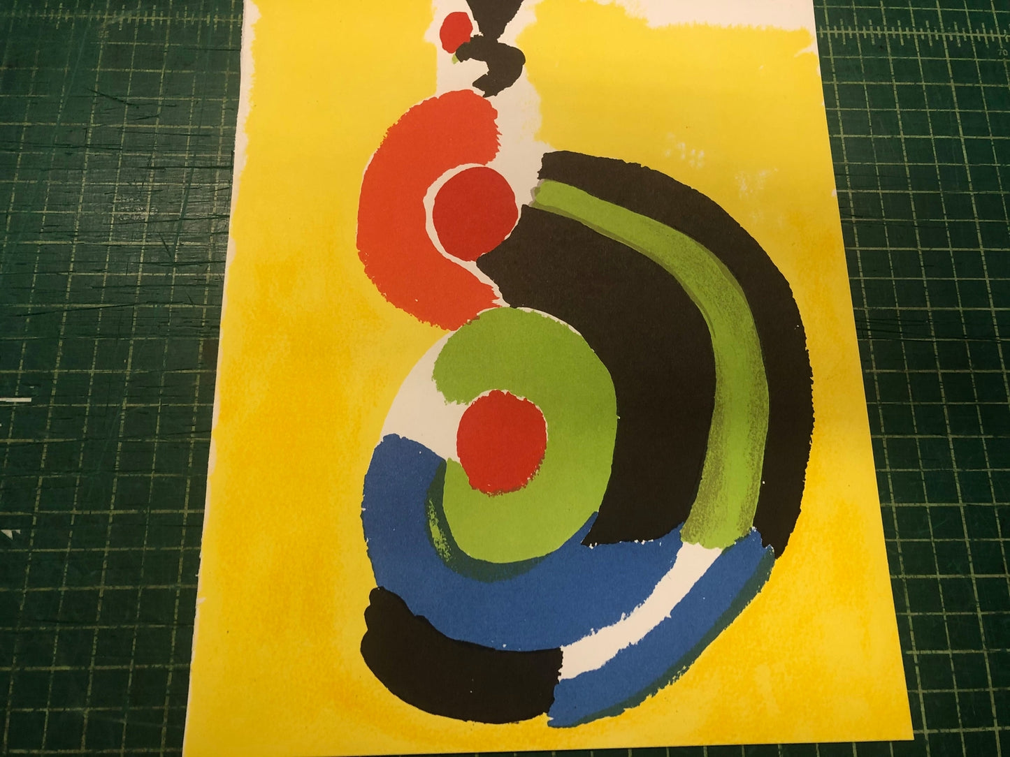 Sonia Delaunay Composition Pour Xxieme Siecle " Lithograph Expr