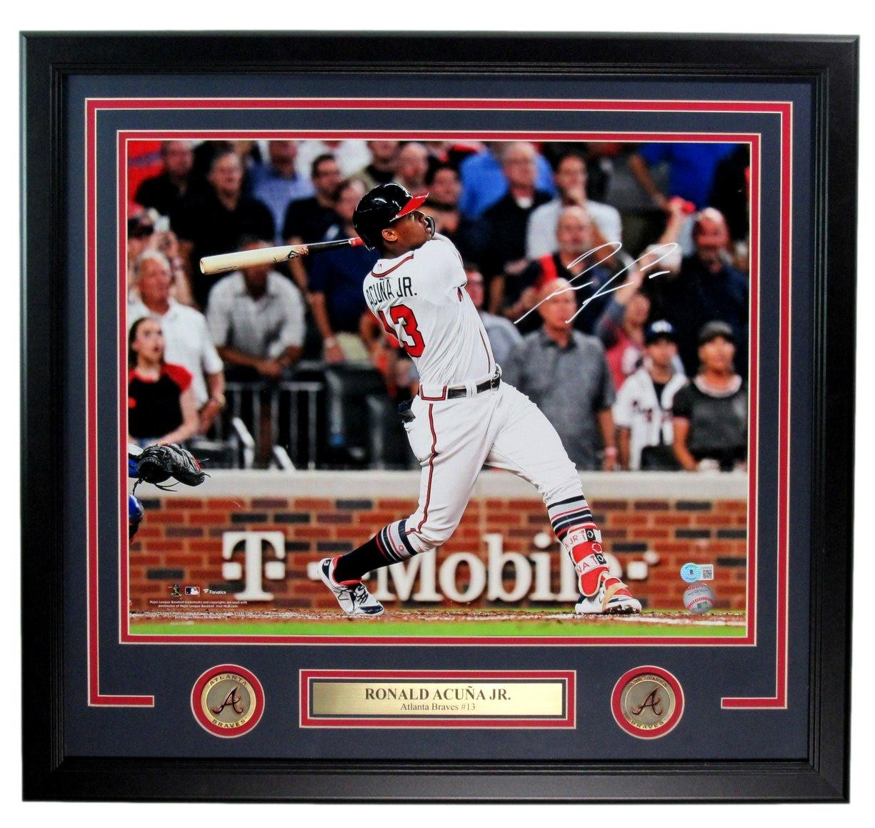 Ronald Acuna Jr. Signed/Autographed 16X20 Photo Braves Framed Beckett 200799