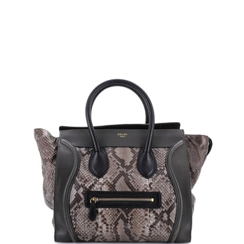 Celine Luggage Bag Python And Leather Mini