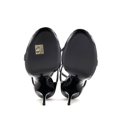 Saint Laurent Women'S Cassandra Heeled Sandals Patent 100