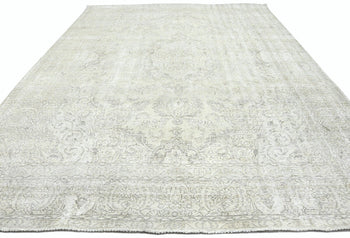 Distressed Vintage Oriental Rug Floral Dining