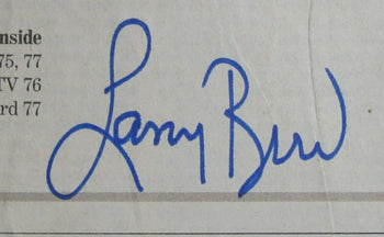 Larry Bird Hof Signed/Auto 2/5/1993 The Boston Globe Boston Celtics Jsa 189313