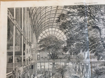 1851 Great Exhibition Crystal Palace Original Wood Engraving London News