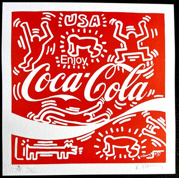 Keith Haring Lithograph From An Painting Coa Signed Pen Numbered Pencil