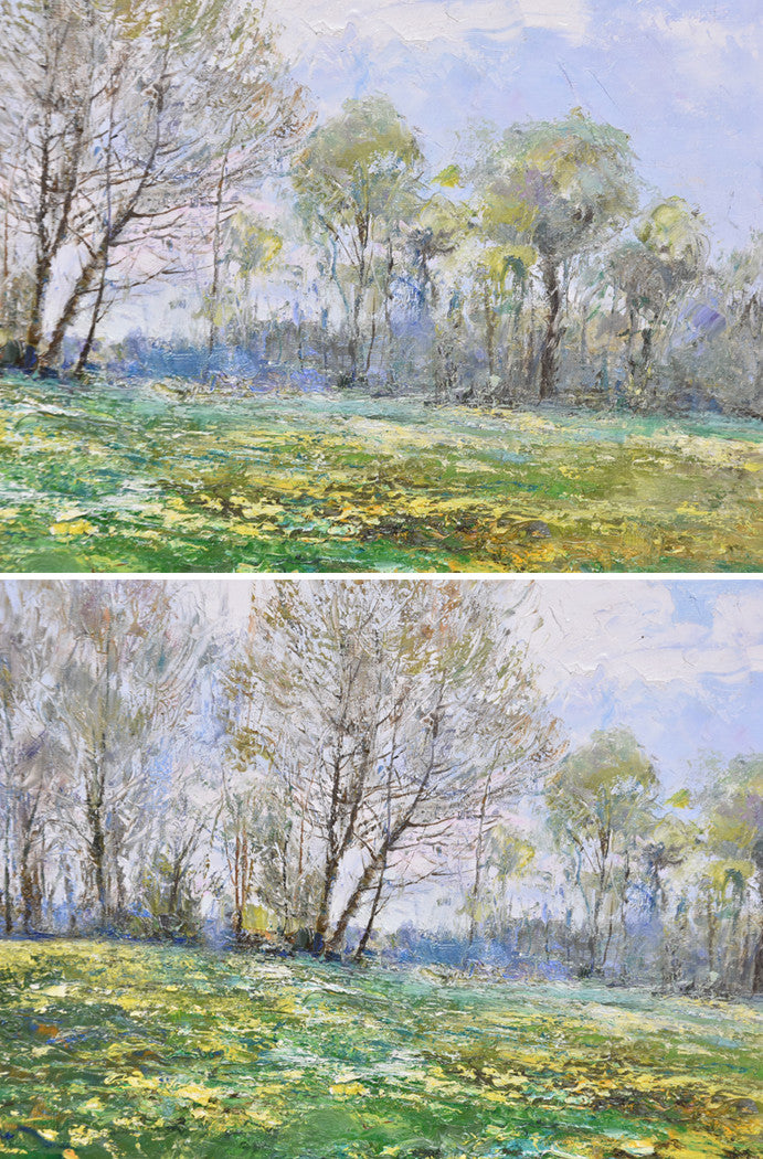 Pawel Lacki Spring Flowers 2005 Signed Original Oil Painting Polish Impression