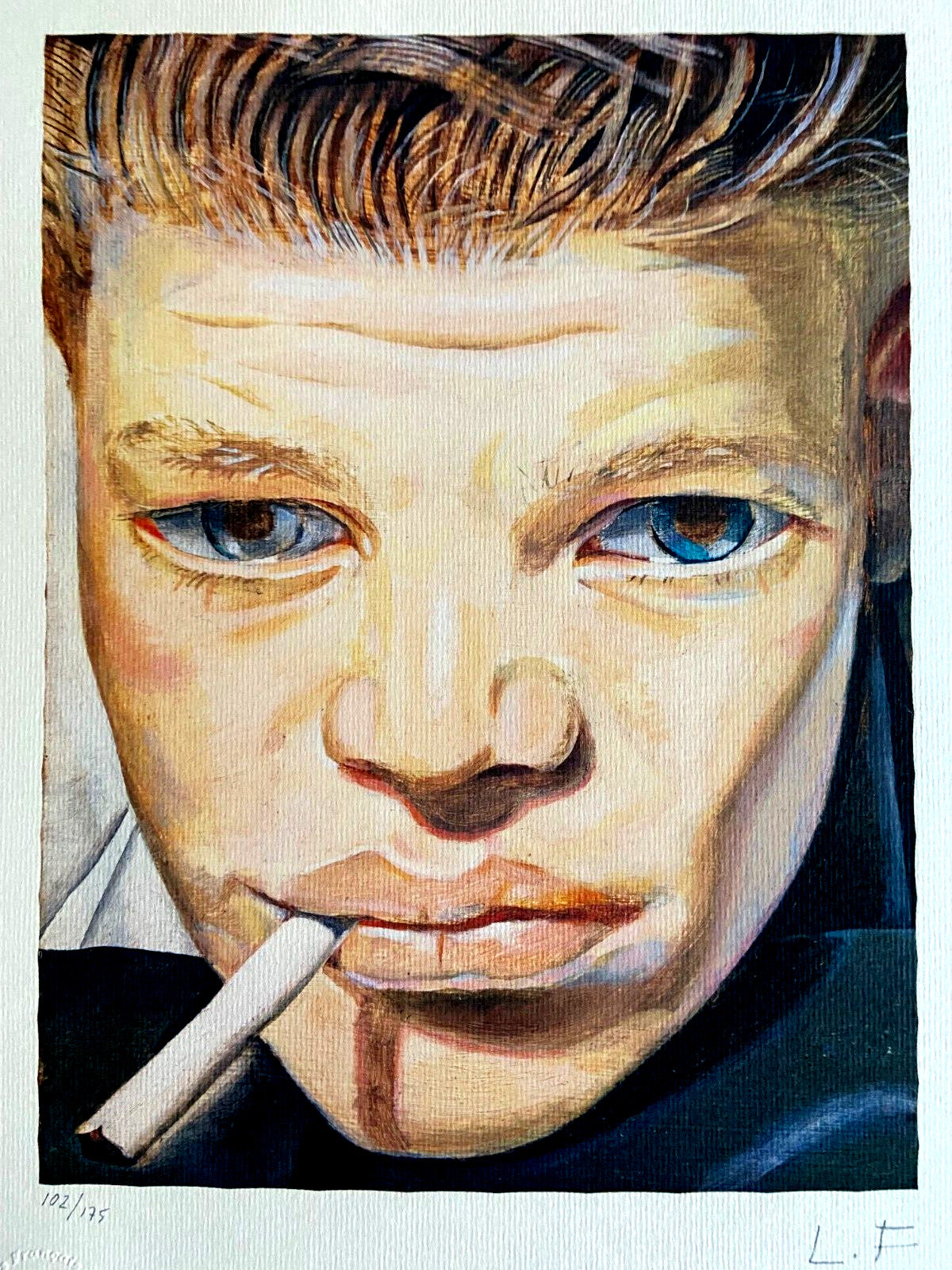 Lucian Freud Lithograph Hand Numbered Signed Limited Stamp