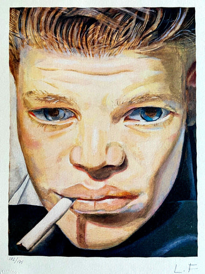 Lucian Freud Lithograph Hand Numbered Signed Limited Stamp