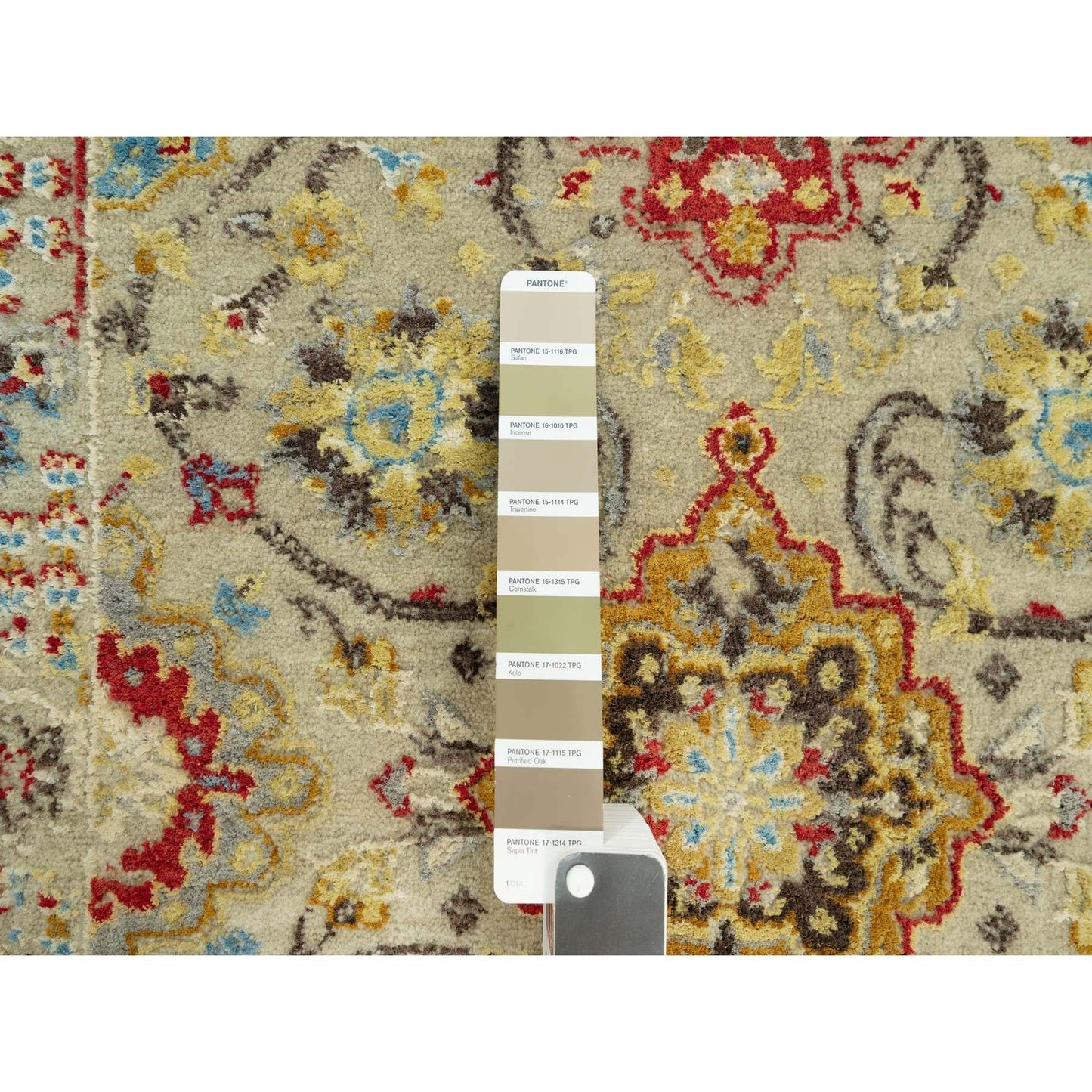 2'8"X6' Camel Wool And Silk Sunset Hand Knotted Runner Oriental Rug