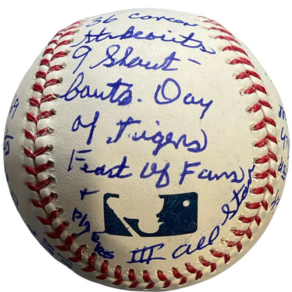 Denny Mclain Multi Inscribed Stat Signed Official Major League Baseball