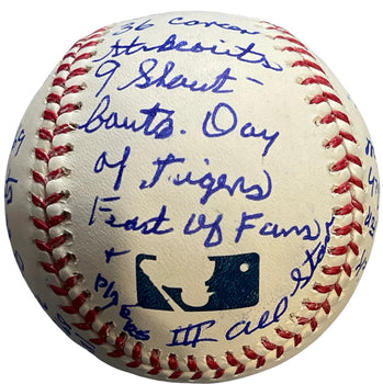 Denny Mclain Multi Inscribed Stat Signed Official Major League Baseball