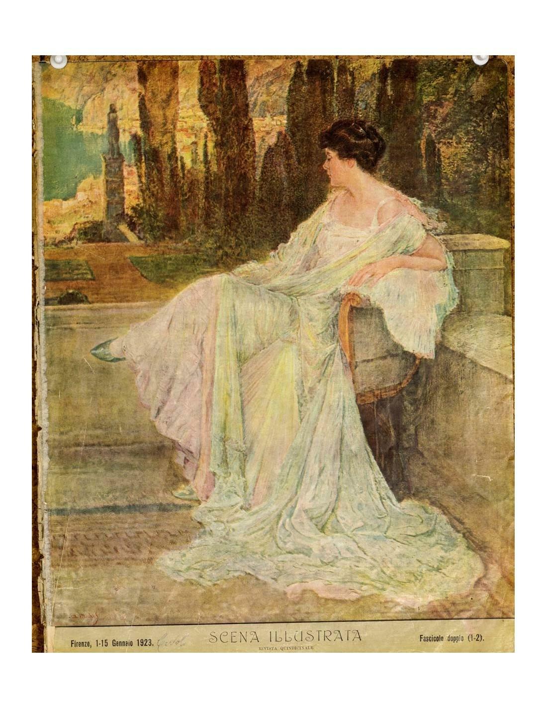 Scena Illustrata Arts Literature Music Theatre Cover Woman 5 1900