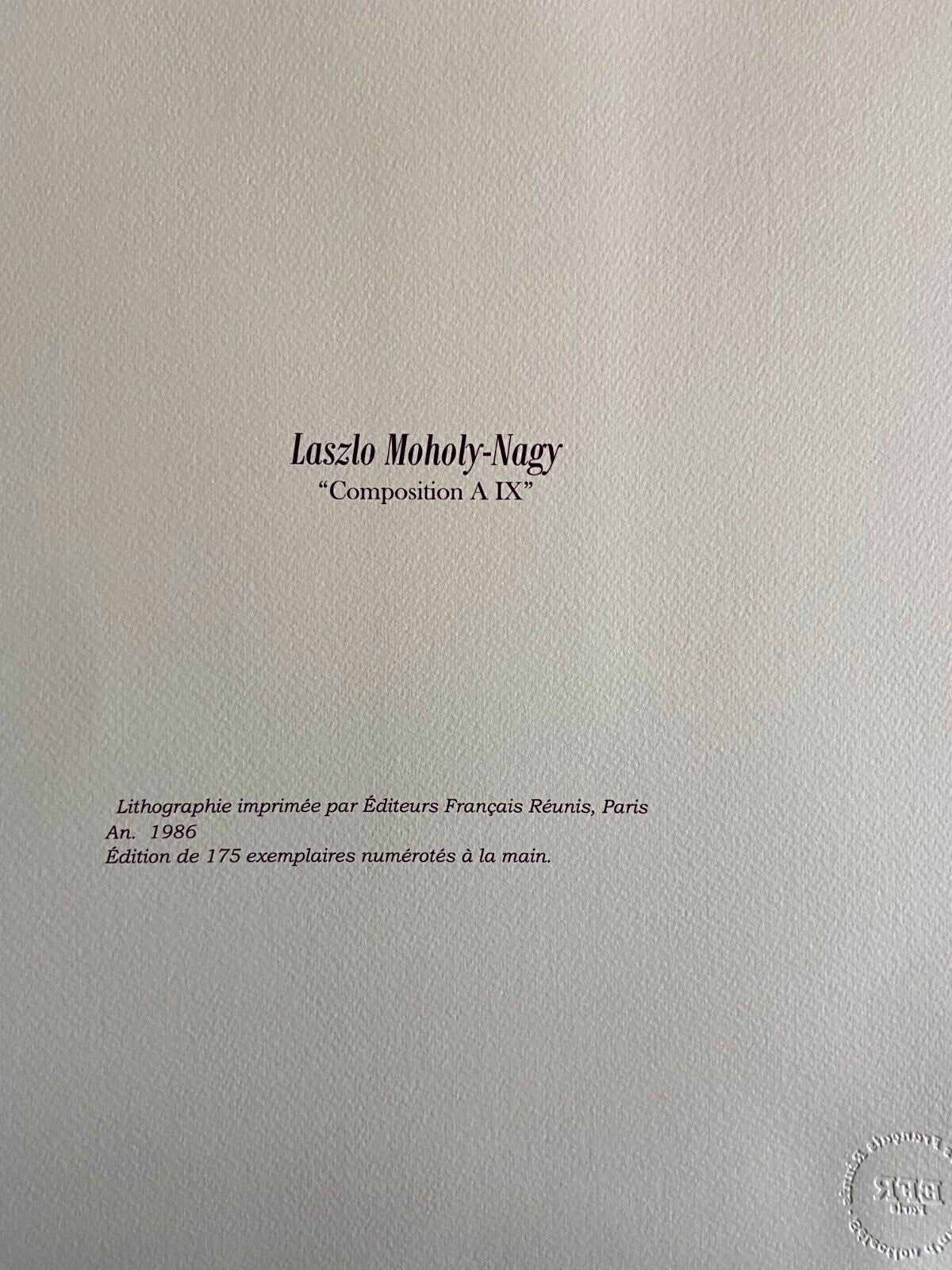 Laszlo Moholy-Nagy Lithograph Coa Signed Op Limited Rare