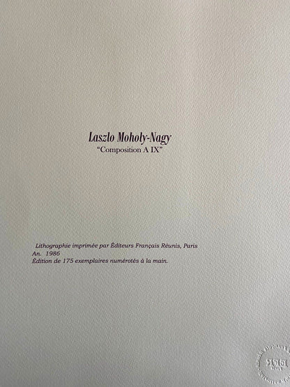 Laszlo Moholy-Nagy Lithograph Coa Signed Op Limited Rare