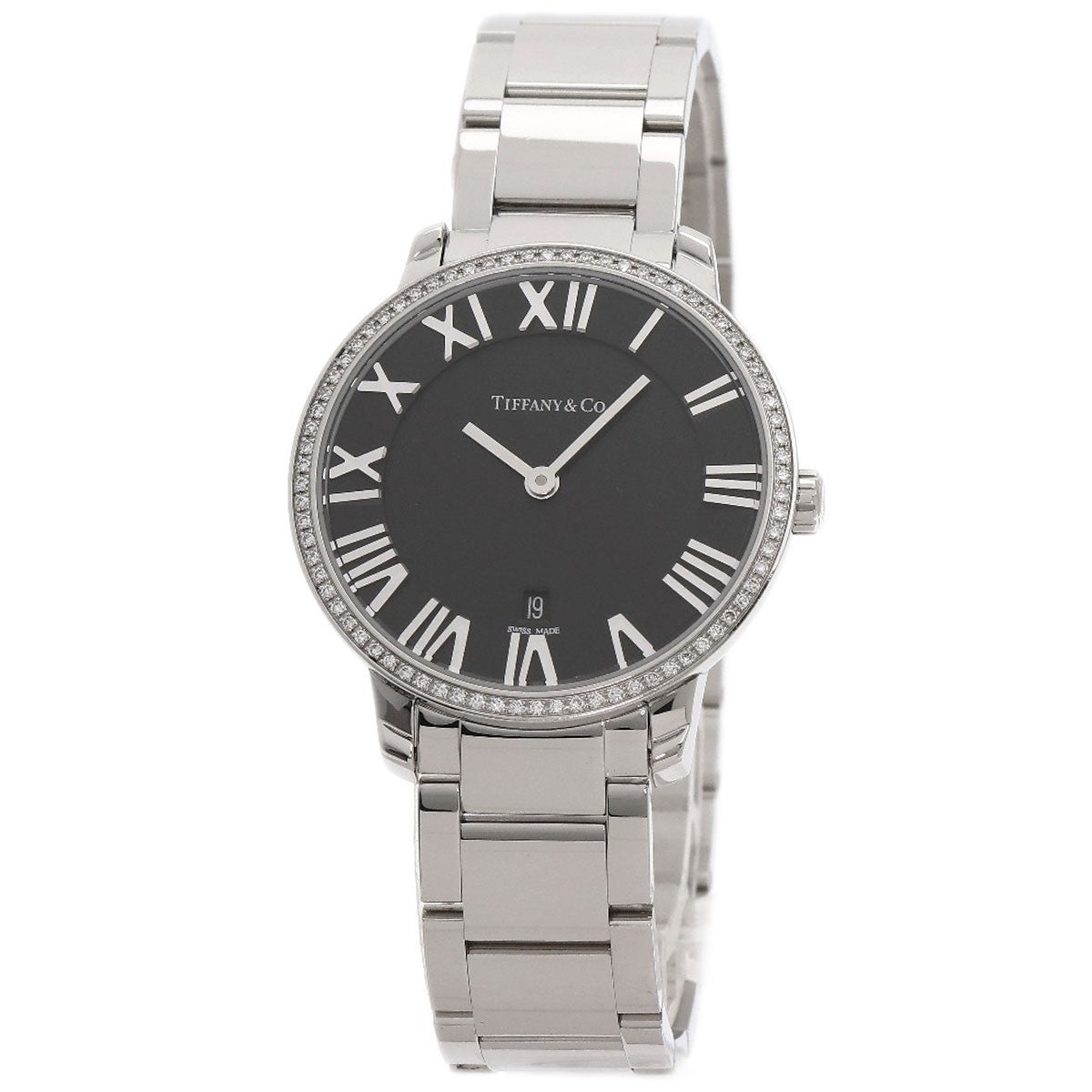 Tiffany&Co. Atlas Dome Bezel Diamond Watches Stainless Steel/Stainless