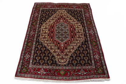 4X6 Ft Handmade Vintage Tribal Geometric Wool