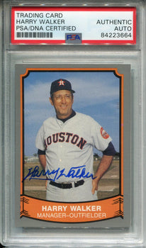 Harry Walker Autographed 1989 Pacific Card (Psa)