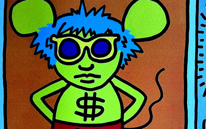 Keith-Haring Lithograph From An Painting - Coa Signed Pen - Numbered A Hand