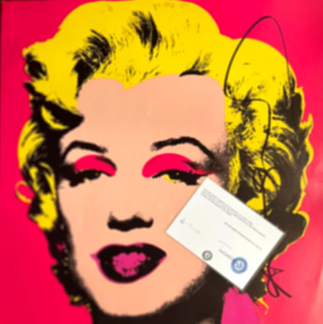 Andy Warhol 'Marilyn' Hand-Signed Coa