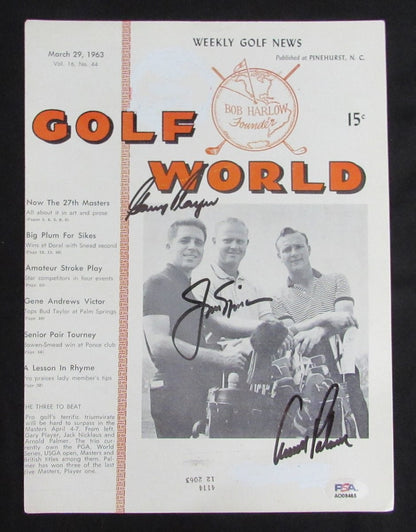 Arnold Palmer/Jack Nicklaus/Gary Player Signed